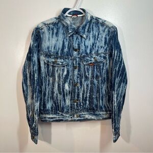 LEE Rider Acid Wash Denim Jacket Women's Size M? Made In Canada - 2 Pockets
